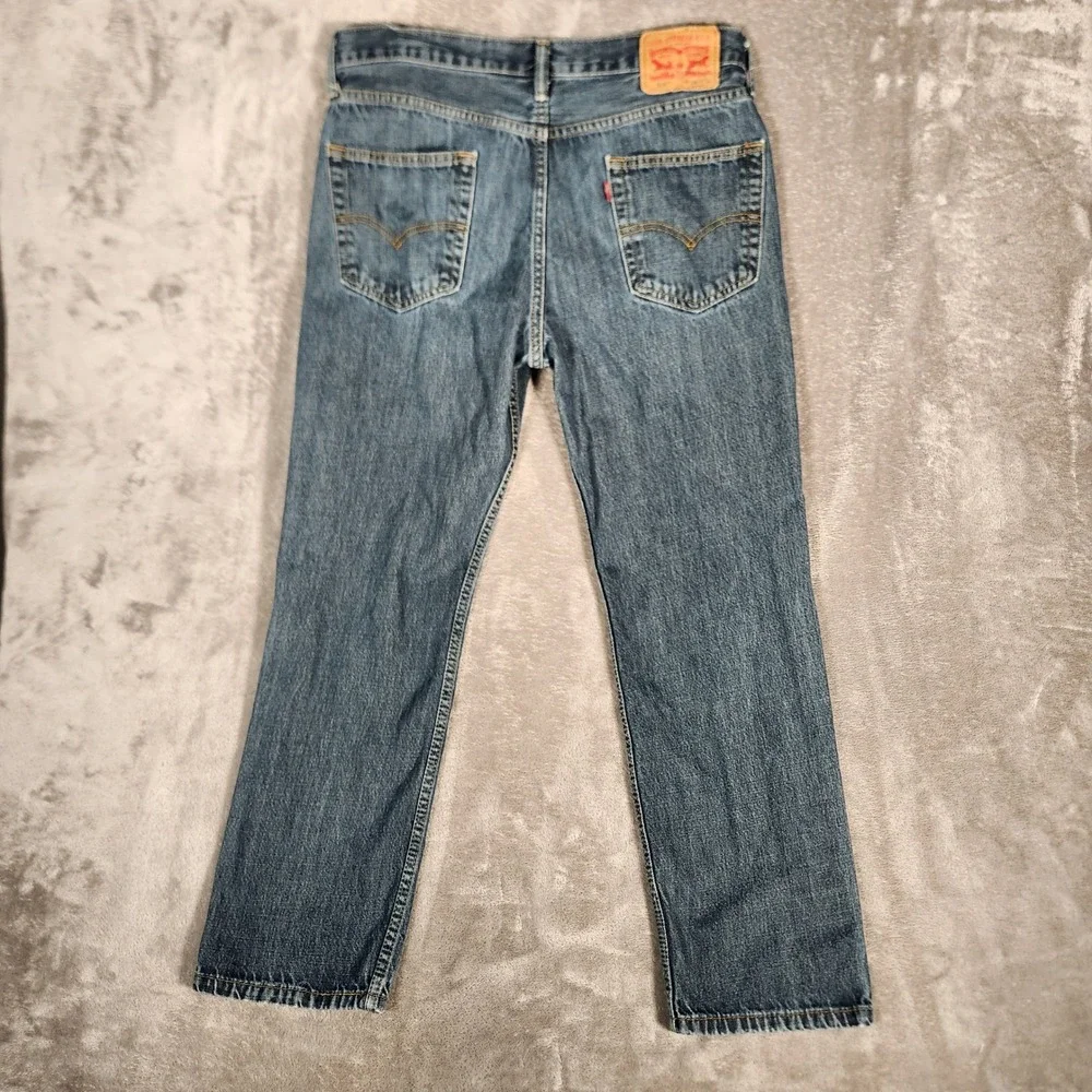 Levis 514 Jeans Men's 34X30 Blue Regular Fit Medium‎ Wash Denim 00505-4010